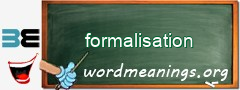 WordMeaning blackboard for formalisation